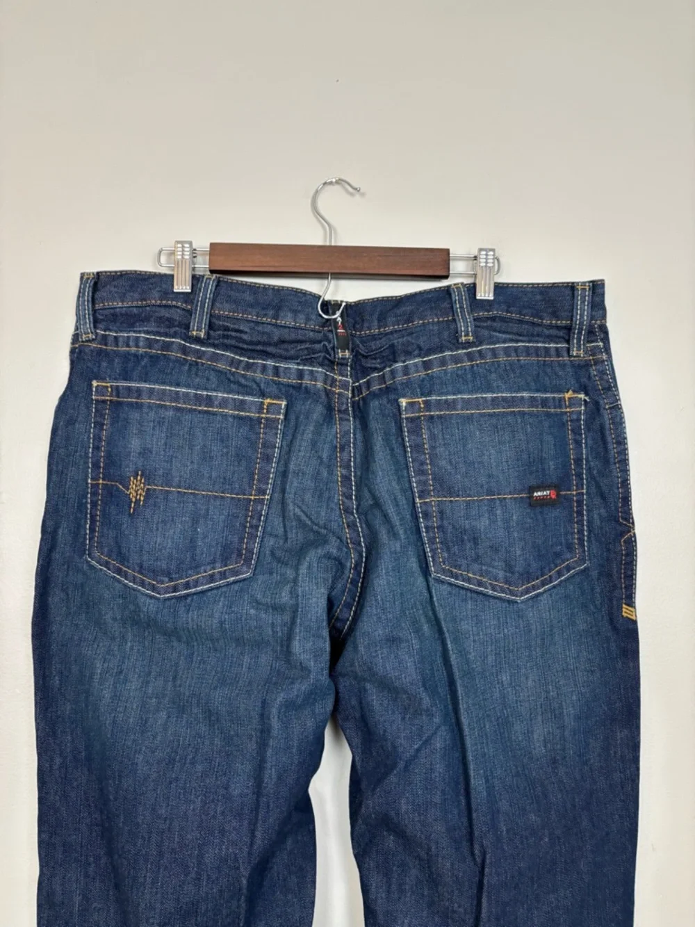 Ariat Jeans Men 38/32 Blue M4 Flame Resistant Low Rise Boot Cut Cat 2 Work Jeans